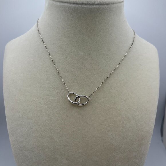 Tiffany & Co. Peretti Double Loop Silver Necklace - Picture 1 of 7